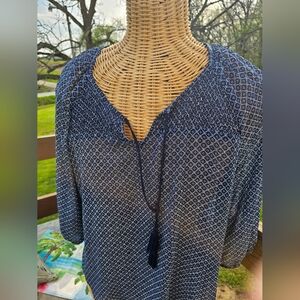 Womans Sonoma Blue top Size XL